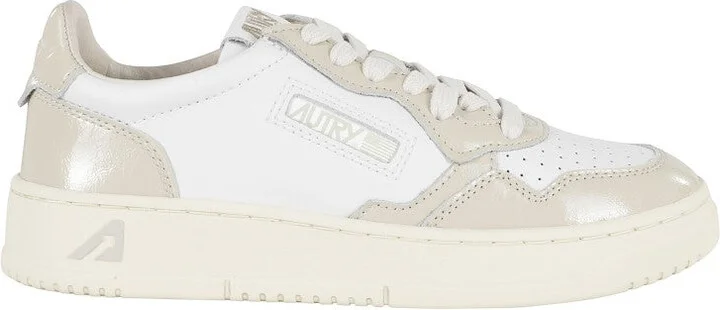 White/Beige Medalist Low Women Sneakers