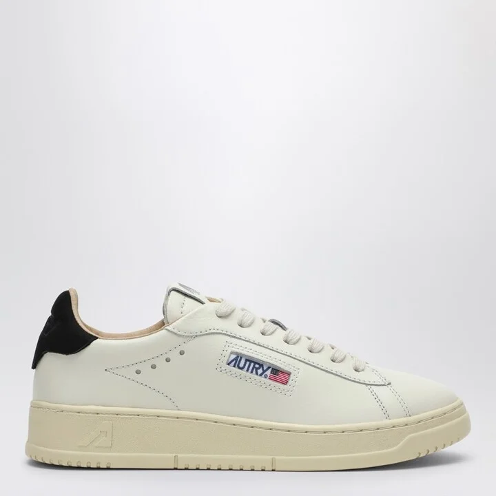 White/black Dallas sneakers in leather