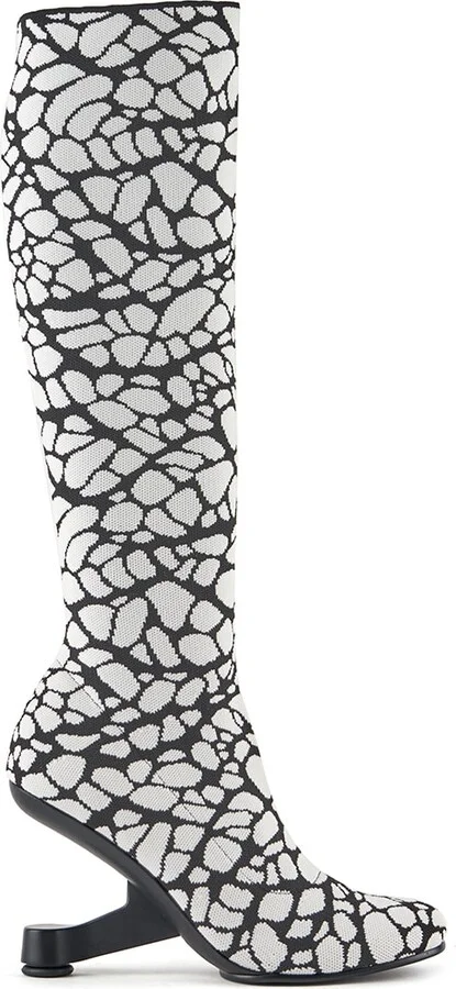 White / Black Eamz Sock Boot - Mono