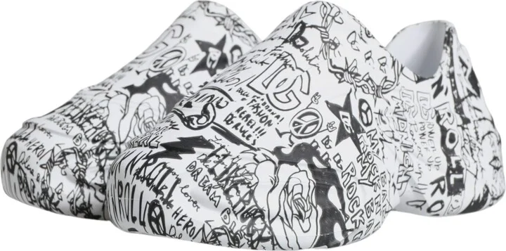 White Black Graffiti Daymaster Sneakers Men's Shoes - Image 4