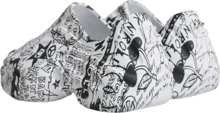 White Black Graffiti Daymaster Sneakers Men's Shoes - Image 5