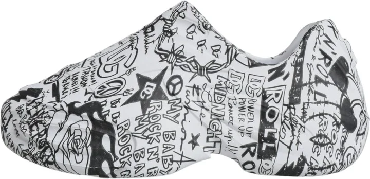 White Black Graffiti Daymaster Sneakers Men's Shoes - Image 6