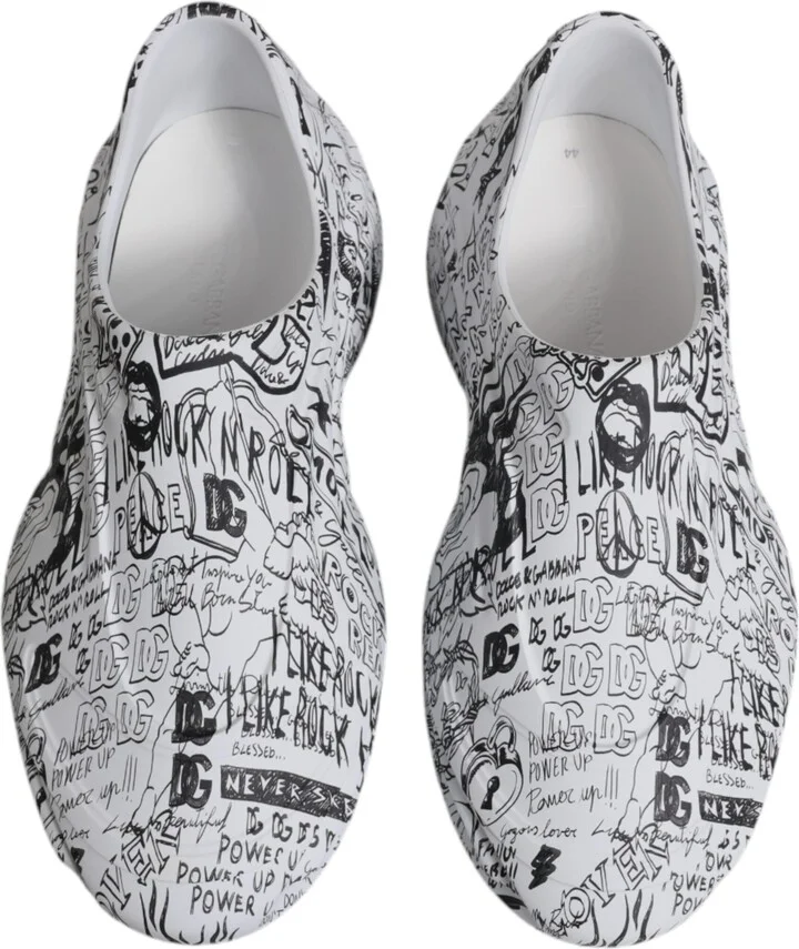 White Black Graffiti Daymaster Sneakers Men's Shoes - Image 3
