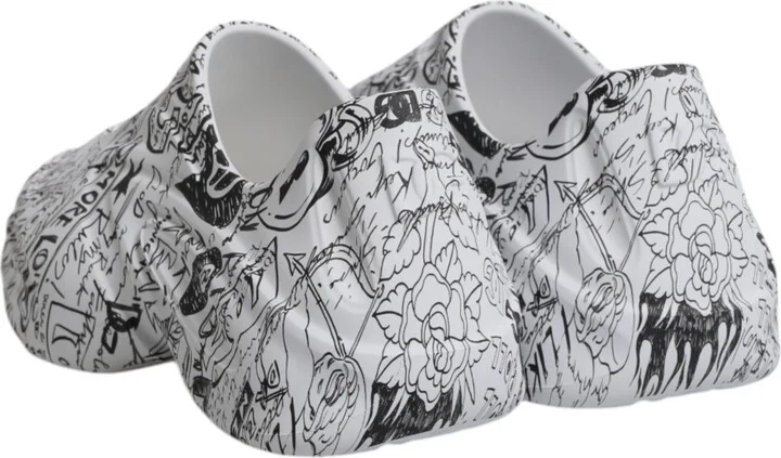 White Black Graffiti Daymaster Sneakers Men's Shoes - Image 5