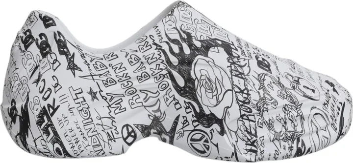 White Black Graffiti Daymaster Sneakers Men's Shoes