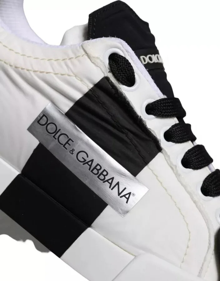 White Black Leather Low Top Women Sneaker Women's Shoes (Pre-Owned) - Image 3