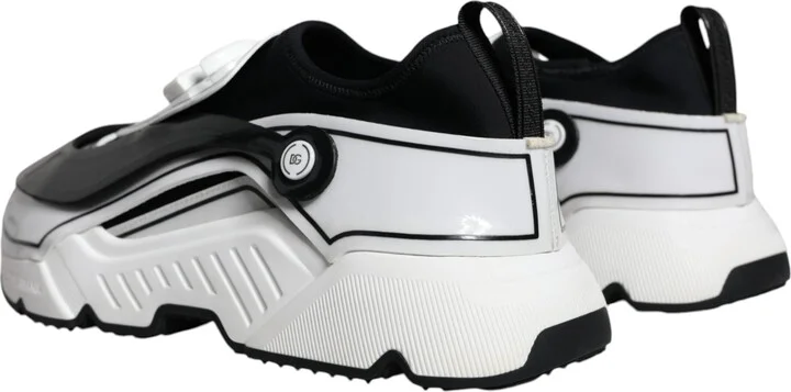 White Black Logo Plaque Daymaster Sneakers Men's Shoes - Image 4