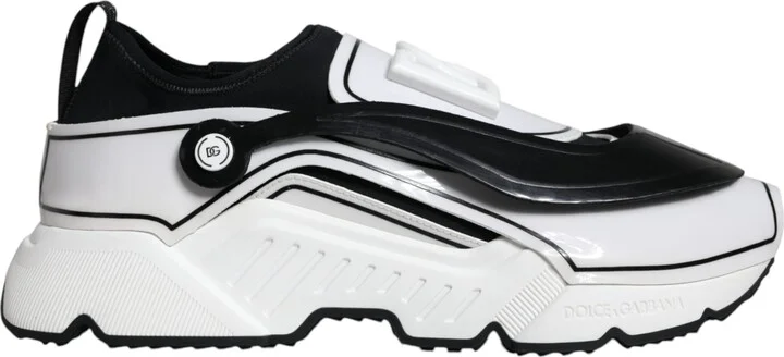 White Black Logo Plaque Daymaster Sneakers Men's Shoes
