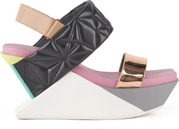 White / Black / Neutrals Delta Wedge Puffy - Timeless Mix