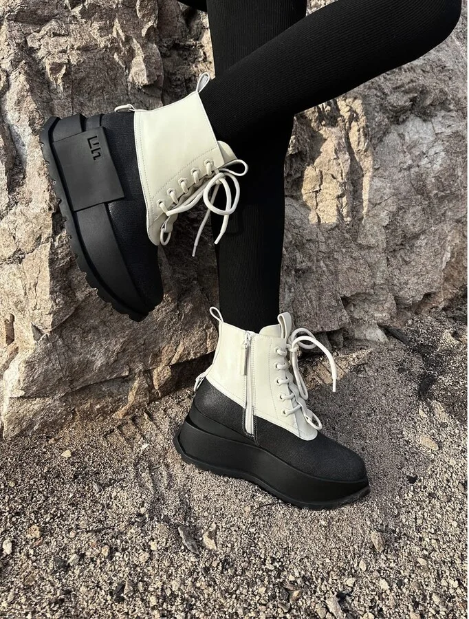 White / Black Roko Patrol Boot - Mono - Image 2