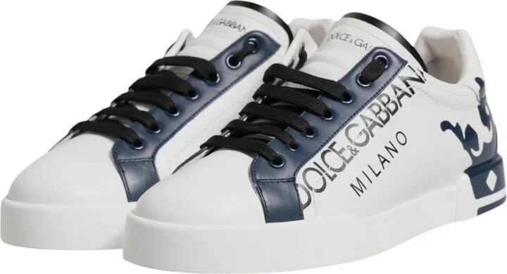 White Blue Crown Low Top Men Sneakers Men's Shoes (Pre-Owned) - Image 2