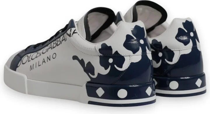 White Blue Crown Low Top Men Sneakers Men's Shoes (Pre-Owned) - Image 4