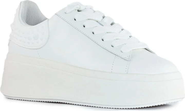 White Calf Leather Moby Sneakers - Image 4