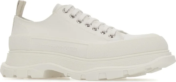 White Canvas Tread Slick Sneakers - Image 2
