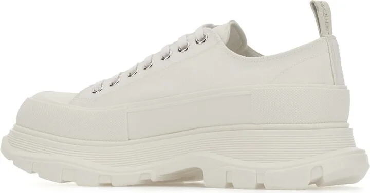 White Canvas Tread Slick Sneakers - Image 3