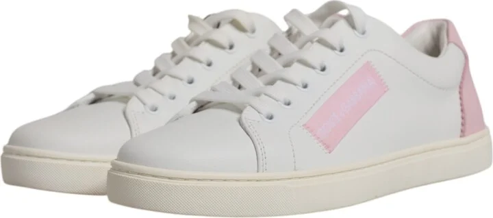 White Classic Calf Leather Sneakers Women's Shoes - Image 3