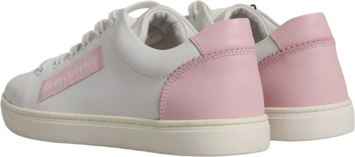 White Classic Calf Leather Sneakers Women's Shoes - Image 4