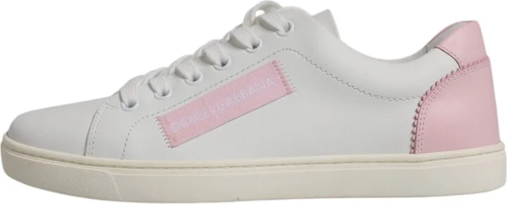 White Classic Calf Leather Sneakers Women's Shoes - Image 5