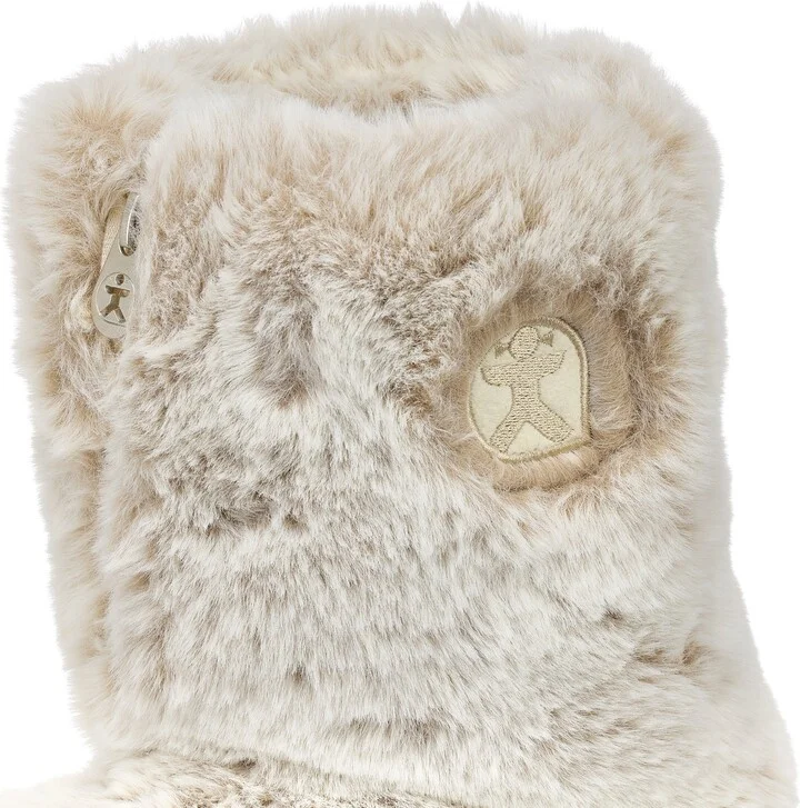 White Cole - Short Luxury Faux Fur Slipper Boot - Ferret - Image 4