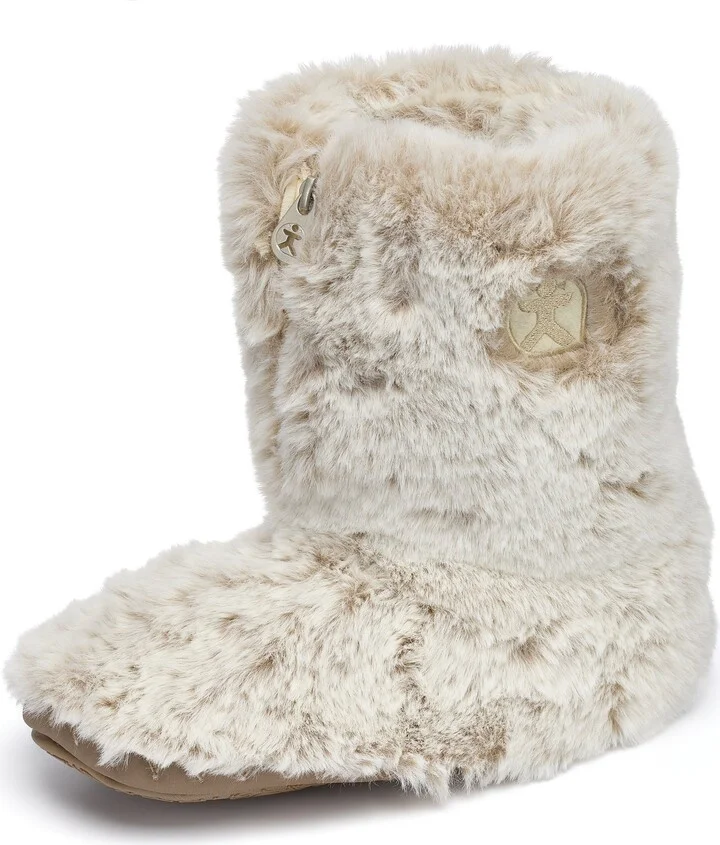 White Cole - Short Luxury Faux Fur Slipper Boot - Ferret - Image 5