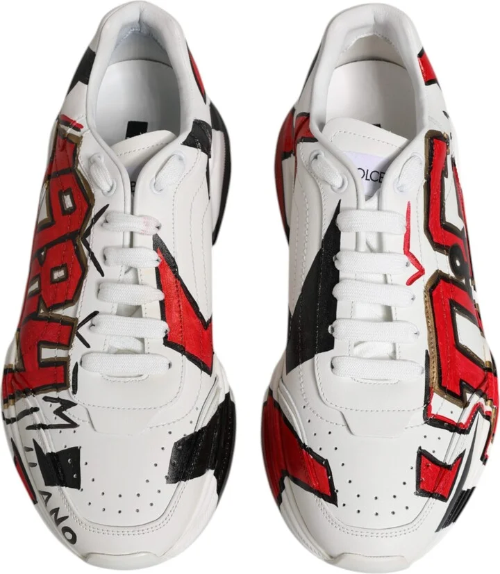 White Daymaster Hand Painted Sneakers Men's Shoes (Pre-Owned) - Image 3