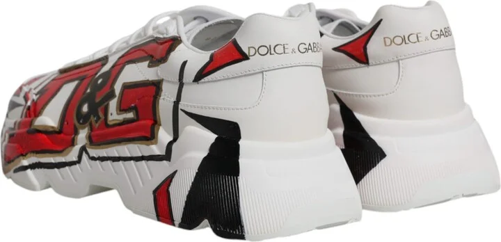 White Daymaster Hand Painted Sneakers Men's Shoes (Pre-Owned) - Image 5
