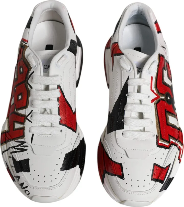 White Daymaster Hand Painted Sneakers Men's Shoes (Pre-Owned) - Image 3