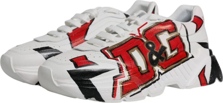White Daymaster Hand Painted Sneakers Men's Shoes (Pre-Owned) - Image 4