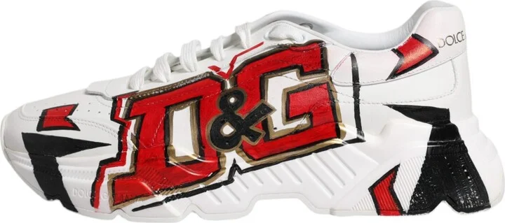 White Daymaster Hand Painted Sneakers Men's Shoes (Pre-Owned) - Image 6