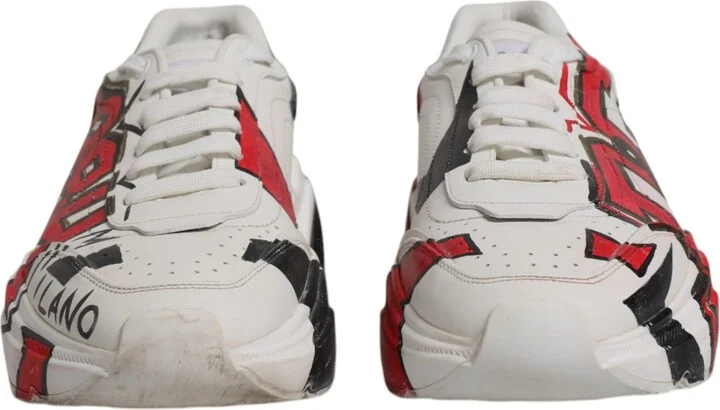 White Daymaster Hand Painted Sneakers Men's Shoes (Pre-Owned) - Image 2