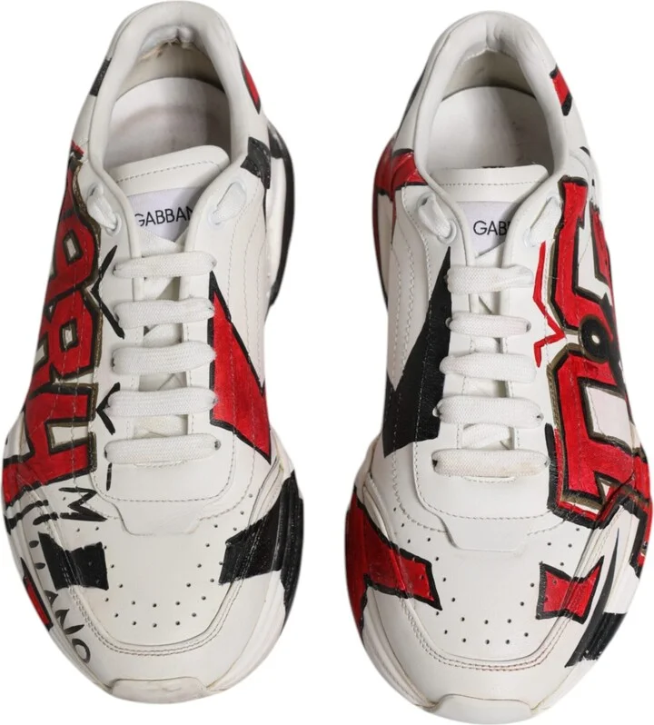 White Daymaster Hand Painted Sneakers Men's Shoes (Pre-Owned) - Image 3
