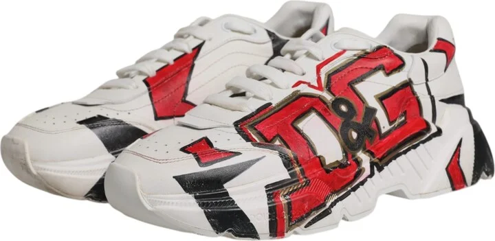 White Daymaster Hand Painted Sneakers Men's Shoes (Pre-Owned) - Image 4
