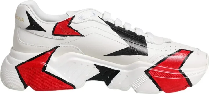 White Daymaster Hand Painted Sneakers Men's Shoes (Pre-Owned)