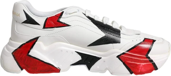 White Daymaster Hand Painted Sneakers Men's Shoes (Pre-Owned)