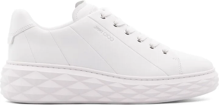 White Diamond Light Maxi Leather Sneakers