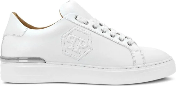 White Embossed Sneakers
