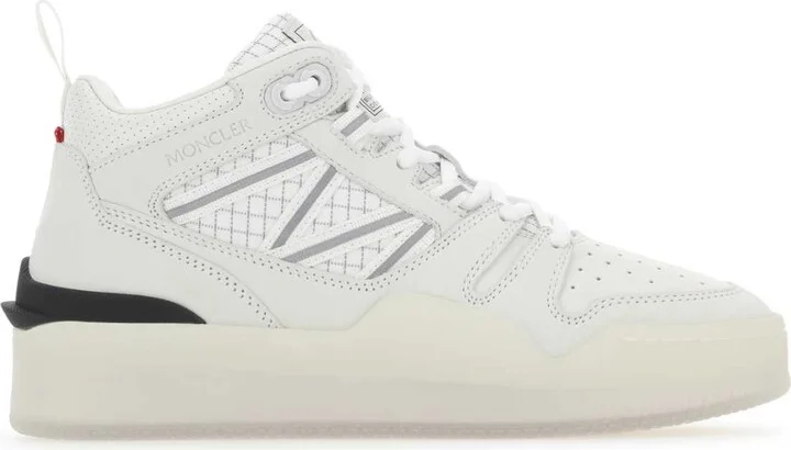 White Fabric And Nubuk Pivot Sneakers