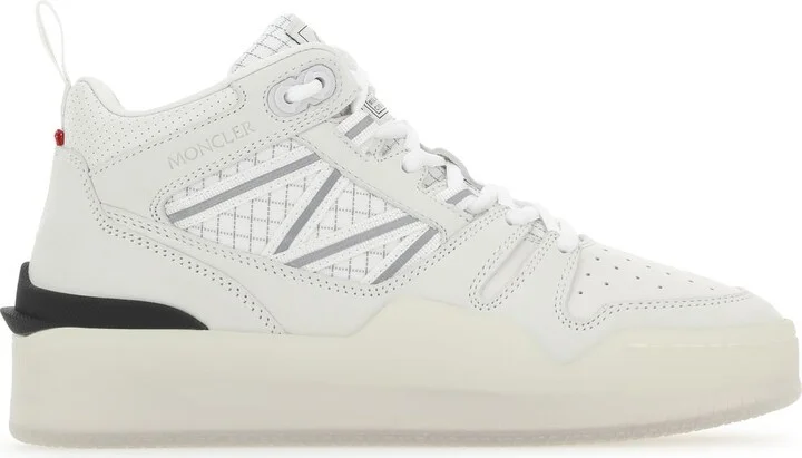 White fabric and nubuk Pivot sneakers