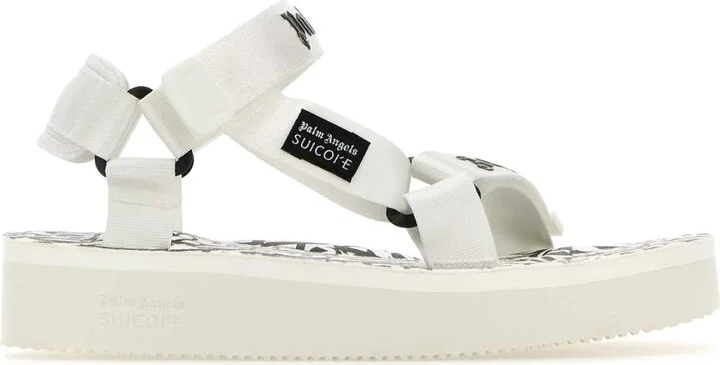 White Fabric Palm Angels X Suicoke Sandals