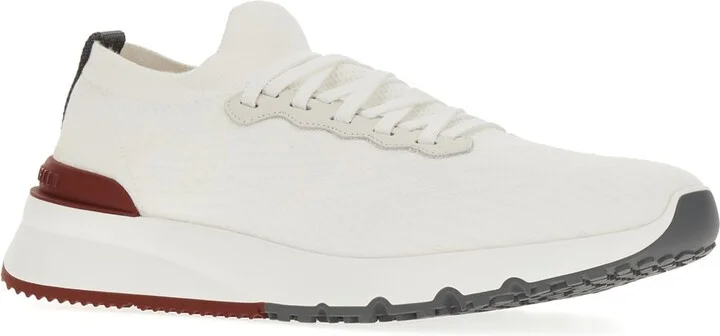 White Fabric Sneakers - Image 2