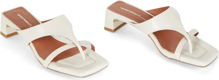 White Flume Heeled Sandal