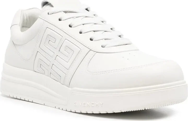 White G4 Leather Low-Top Sneakers - Image 2