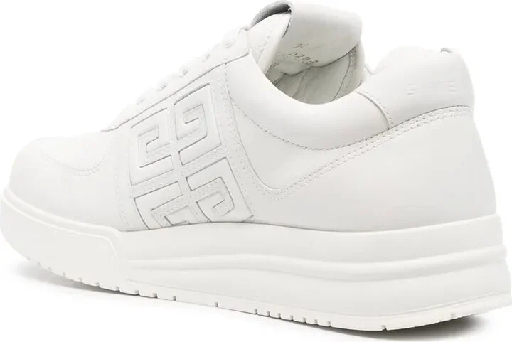 White G4 Leather Low-Top Sneakers - Image 3