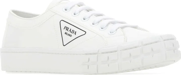 White Gabardine Wheel Sneakers - Image 2
