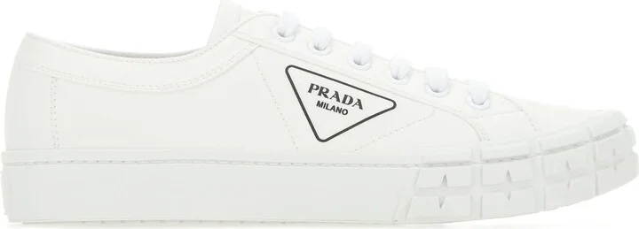 White gabardine Wheel sneakers