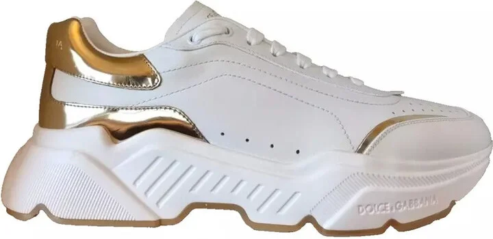 White Gold DAYMASTER Leather Sneakers Men Men's Shoes - Image 4