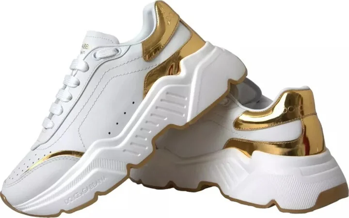 White Gold DAYMASTER Leather Sneakers Men Men's Shoes