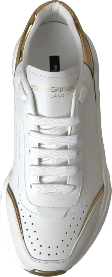 White Gold DAYMASTER Leather Sneakers Men Men's Shoes (Pre-Owned) - Image 3