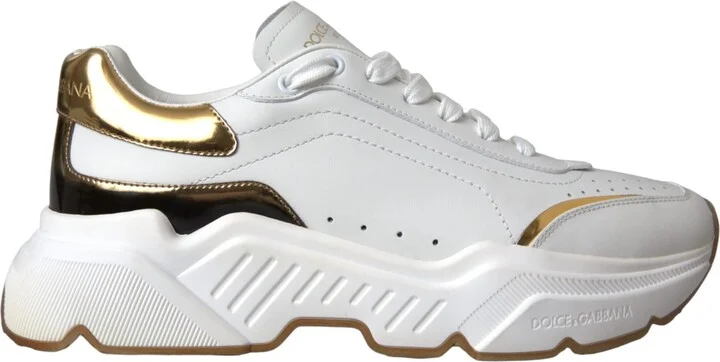 White Gold DAYMASTER Leather Sneakers Men Men's Shoes (Pre-Owned)