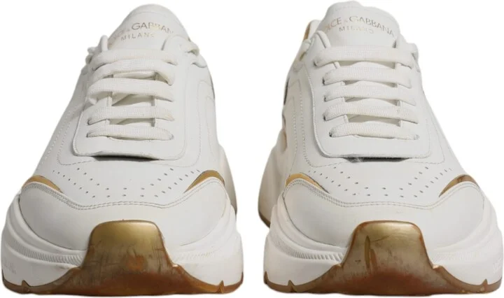 White Gold DAYMASTER Leather Sneakers Men's Shoes (Pre-Owned) - Image 2